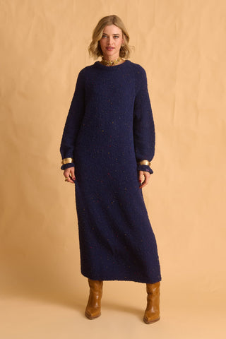 karavan clothing fashion fall winter 25 homecoming collection lorena knitted dress blue