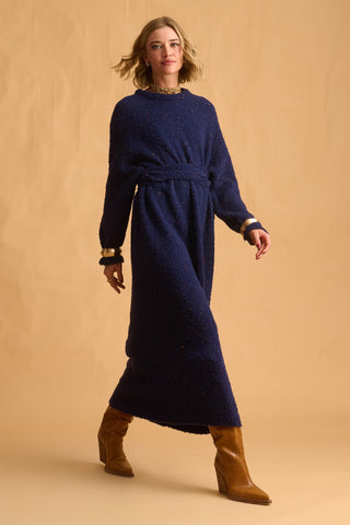 karavan clothing fashion fall winter 25 homecoming collection lorena knitted dress blue