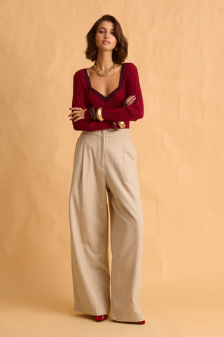 karavan clothing fashion fall winter 25 krvn homecoming collection charlie knitted top bordeaux