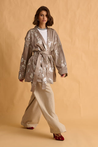 karavan clothing fashion fall winter 25 krvn homecoming collection robin kimono beige