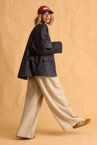 karavan clothing fashion fall winter 25 krvn homecoming collection mona coat navy blue