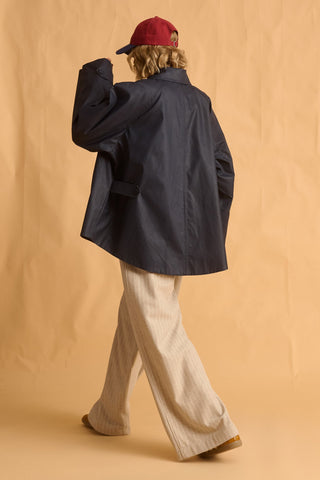 karavan clothing fashion fall winter 25 krvn homecoming collection mona coat navy blue