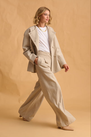 karavan clothing fashion fall winter 25 homecoming krvn collection jennifer blazer beige