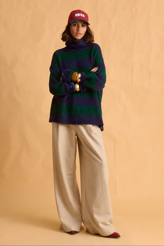 karavan clothing fashion fall winter 25 homecoming krvn collection lilith pullover blue green stripes