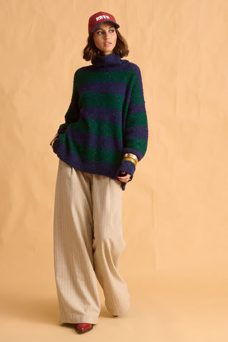 karavan clothing fashion fall winter 25 homecoming krvn collection lilith pullover blue green stripes