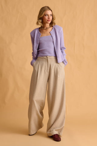 karavan clothing fashion fall winter 25 krvn homecoming collection orenda knitted cardigan lilac