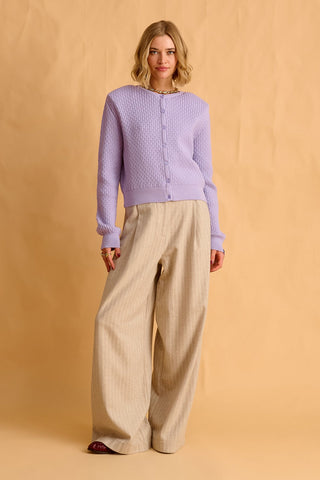 karavan clothing fashion fall winter 25 krvn homecoming collection orenda knitted cardigan lilac