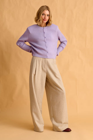 karavan clothing fashion fall winter 25 krvn homecoming collection orenda knitted cardigan lilac