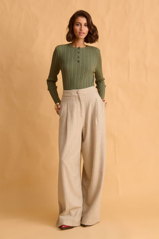 karavan clothing fashion fall winter 25 homecoming krvn collection rory knitted top khaki