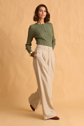 karavan clothing fashion fall winter 25 homecoming krvn collection rory knitted top khaki