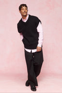 karavan men fall winter 26' collection jonathan knitted vest black