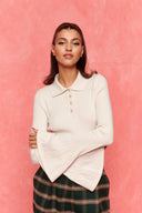 karavan fall winter 26' collection luna knitted top ivory