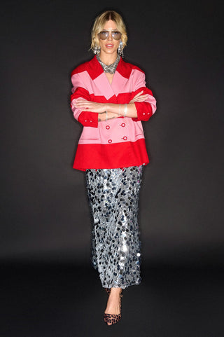 karavan clothing fashion KRVN well i did fall winter 24 25 christmas edition bonnie skirt silver