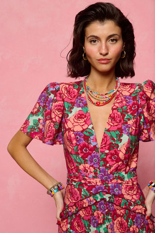 karavan clothing fashion spring summer 26 nai collection maeve mini dress purple aqua floral