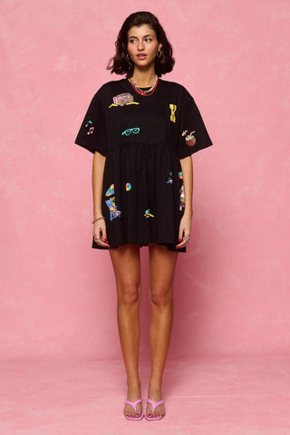 karavan clothing fashion spring summer 26 nai collection maggie mini dress black