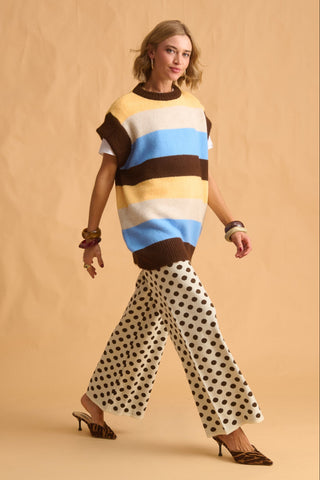 karavan clothing fashion fall winter 25 homecoming krvn collection electra knitted vest multicolor stripes