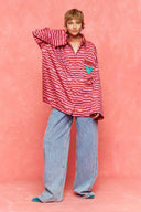 karavan fall winter 26' collection lovita shirt pink red lines