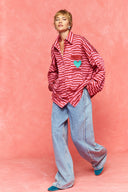 karavan fall winter 26' collection lovita shirt pink red lines