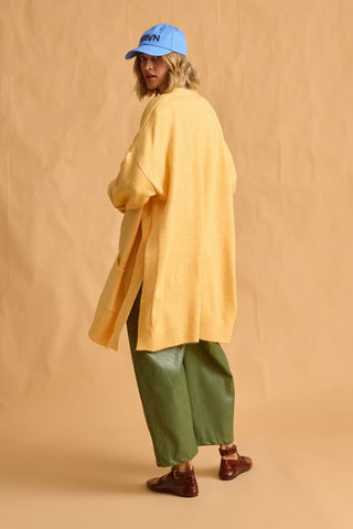 karavan clothing fashion fall winter 25 homecoming krvn collection darcy knitted cardigan yellow