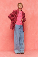 karavan fall winter 26' collection elaya jacket checked fuchsia