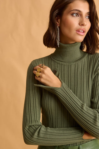 karavan clothing fashion fall winter 25 homecoming krvn collection velma knitted top khaki