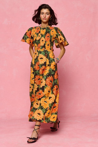 karavan clothing fashion spring summer 26 nai collection marisol dress sunflower yellow