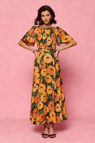 karavan clothing fashion spring summer 26 nai collection marisol dress sunflower yellow
