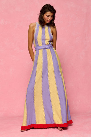 karavan clothing fashion spring summer 26 nai collection marita knitted dress lilac yellow