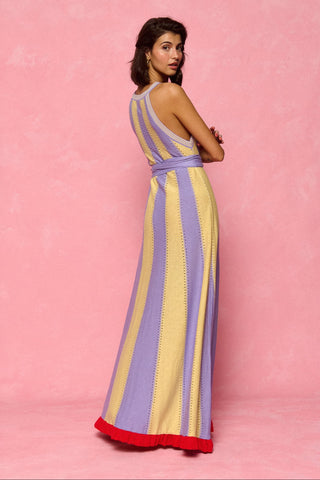 karavan clothing fashion spring summer 26 nai collection marita knitted dress lilac yellow