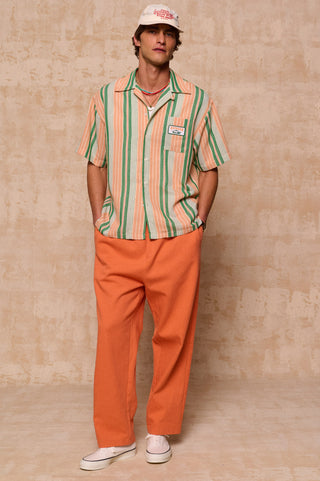 karavan clothing fashion spring summer 26 men nai collection kiefer shirt green stripes