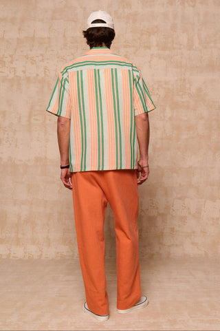 karavan clothing fashion spring summer 26 men nai collection kiefer shirt green stripes