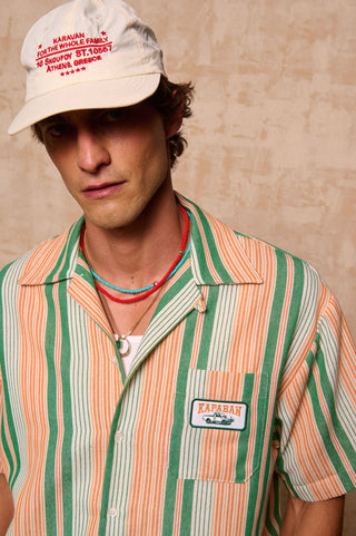 karavan clothing fashion spring summer 26 men nai collection kiefer shirt green stripes