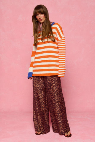 karavan clothing fashion spring summer 26 nai collection marsha sweater orange stripes