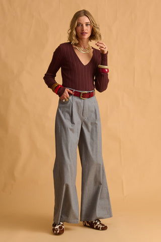 karavan clothing fashion fall winter 25 homecoming krvn collection ashina knitted top chocolate