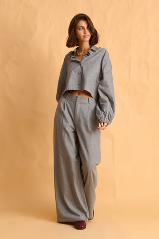 karavan clothing fashion fall winter 25 homecoming krvn collection lydia shirt grey