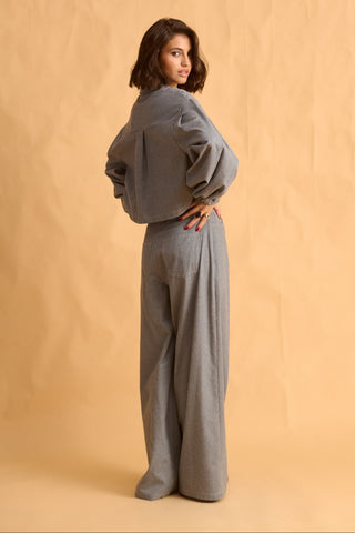 karavan clothing fashion fall winter 25 homecoming krvn collection lydia shirt grey