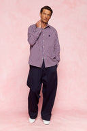 karavan men fall winter 26' collection bobby shirt bordeaux blue