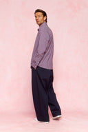karavan men fall winter 26' collection bobby shirt bordeaux blue