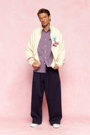 karavan men fall winter 26' collection bobby shirt bordeaux blue