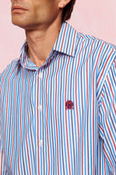 karavan men fall winter 26' collection bobby shirt blue bordeaux
