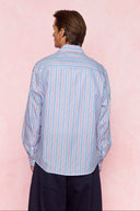 karavan men fall winter 26' collection bobby shirt blue bordeaux