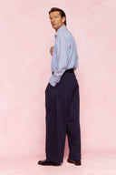 karavan men fall winter 26' collection bobby shirt blue bordeaux