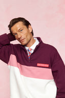 karavan men fall winter 26' collection joaquin sweater bordeaux white 