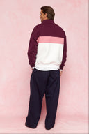 karavan men fall winter 26' collection joaquin sweater bordeaux white 