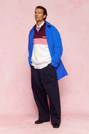 karavan men fall winter 26' collection joaquin sweater bordeaux white 
