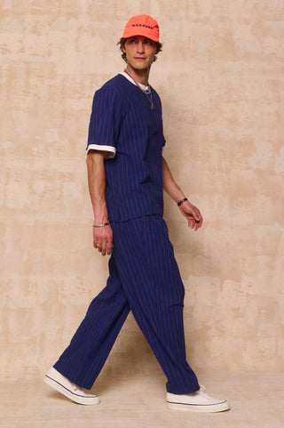 karavan clothing fashion spring summer 26 men nai collection matt trousers blue