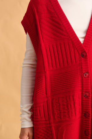 karavan clothing fashion fall winter 25 homecoming krvn collection raquel knitted vest red