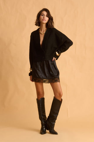 karavan clothing fashion fall winter 25 homecoming krvn collection maeve knitted cardigan black