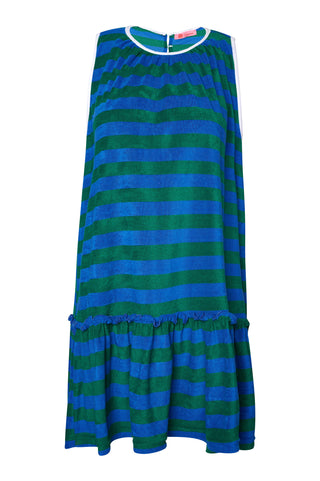 karavan clothing fashion spring summer 26 nai weekendwear collection melanie mini dress blue green lines