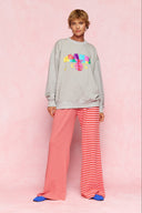 karavan loungewear planet fall winter 26' collection rainbow sweater grey